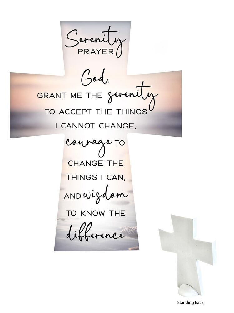 Ceramic Cross - Serenity Prayer
