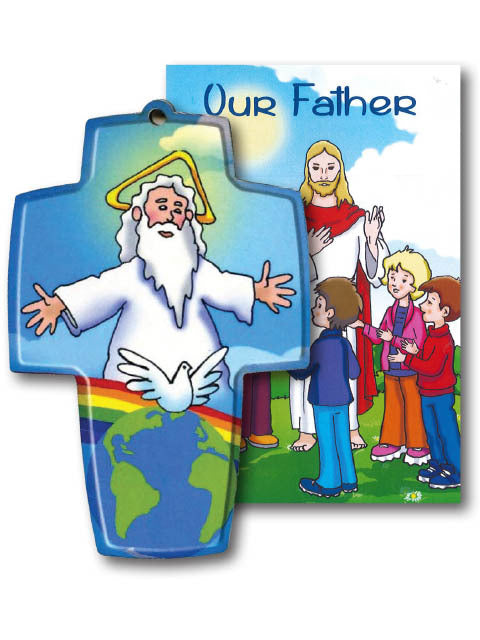 Wooden Cross And Book Set - Our Father