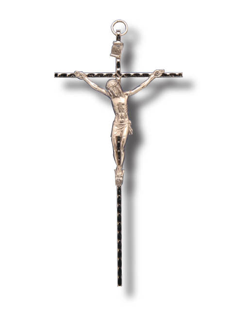 Wall Crucifix - 18cm x 9cm - Metal Finish