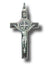 Brown St Benedict Wall Crucifix - 8cm Metal & Enamel