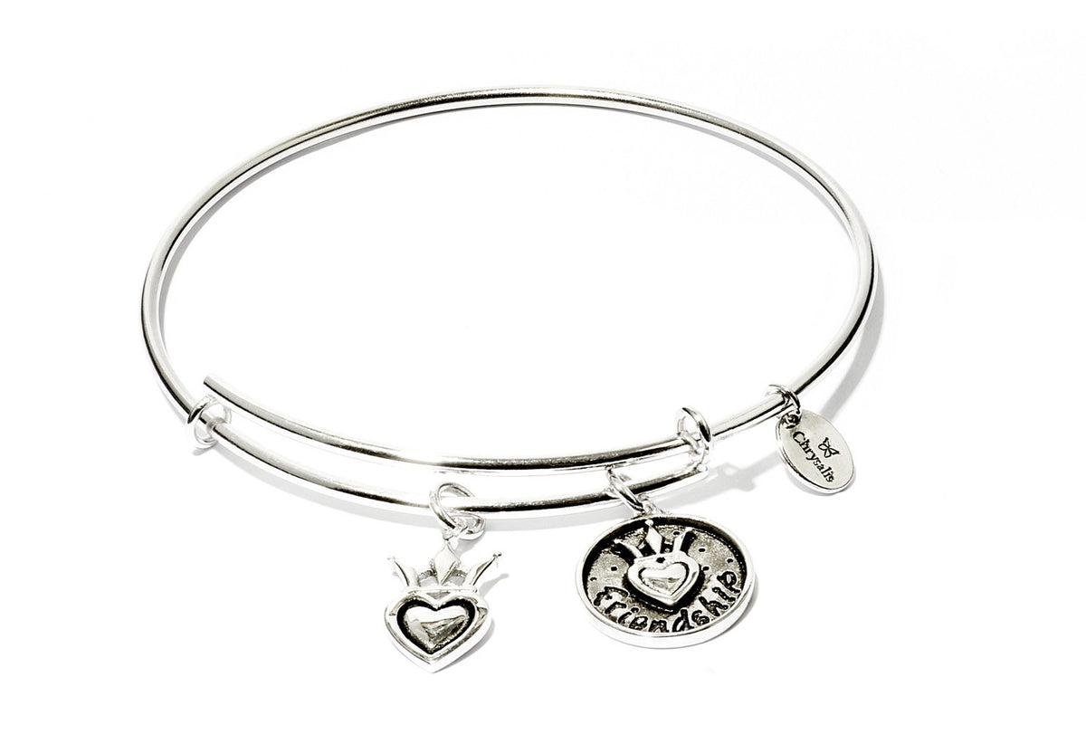 Chrysalis Friend & Family Collection - Friendship Expandable Bangle Rhodium