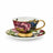Spode Creatures Of Curiosity - Teacup & Saucer - Dark Floral
