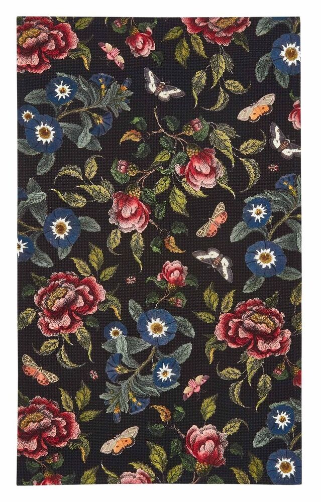 Spode Creatures Of Curiosity - Tea Towel - Black Floral