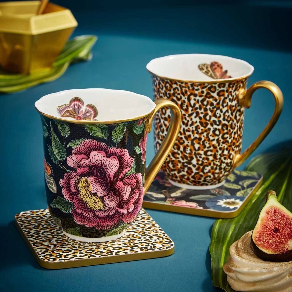 Spode Creatures Of Curiosity - Mug - Black Floral