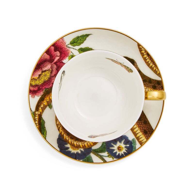 Spode Creatures Of Curiosity - Teacup & Saucer - Leopard Print