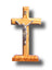 Standing Crucifix - 11cm Olive Metal & Wood