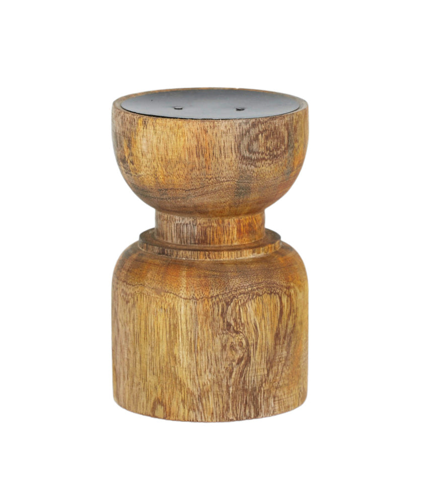 Coast To Coast Home - Candle Holder Drew Natural Wood 13X20cm