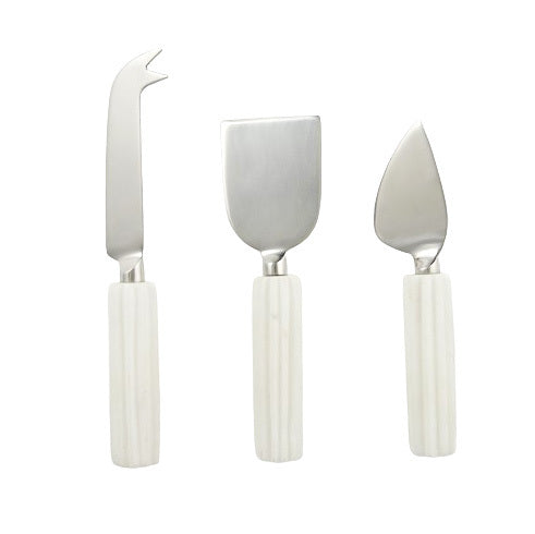 Assemble Kitchen - Mara Set Of 3 Marble & Steel Cheese Knives