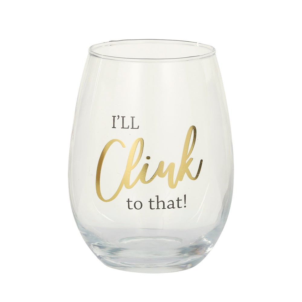 Assemble Kitchen - Stemless Wine Glass - I'll Clink To That