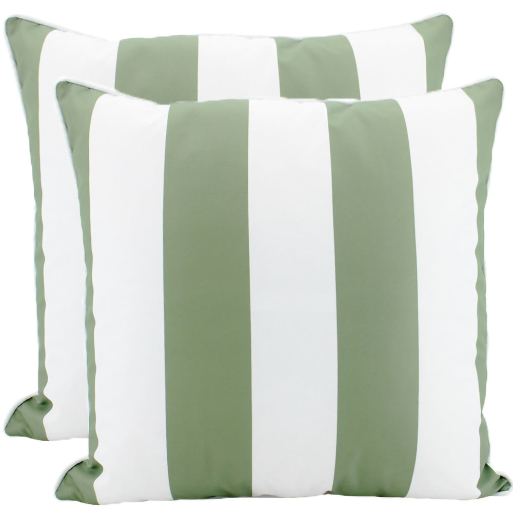 NF Living Outdoor Cushion - Stripe Olive 50x50cm