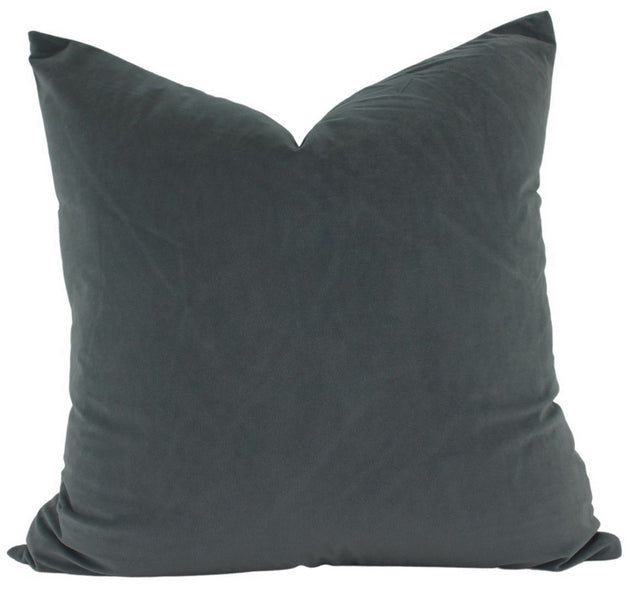 NF Living Cushion - Aria Feather Filled Velvet - Grey 55x55cm