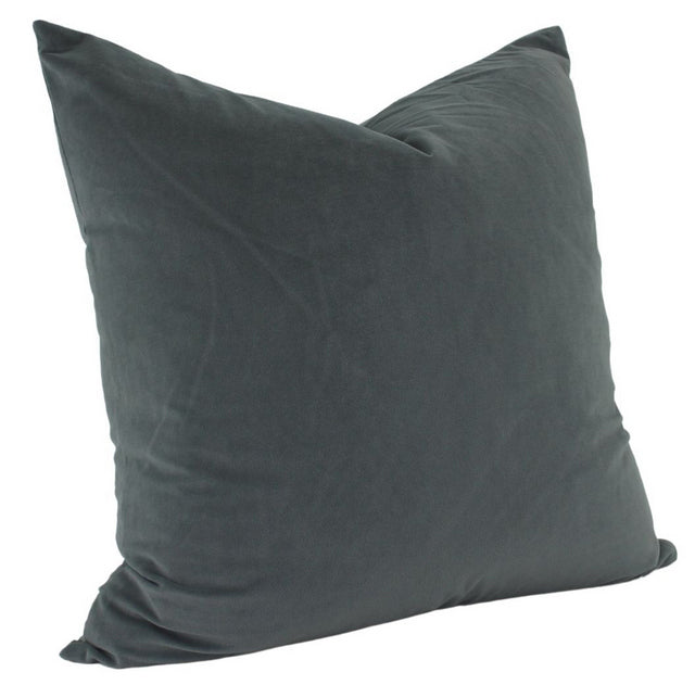 NF Living Cushion - Aria Feather Filled Velvet - Grey 55x55cm