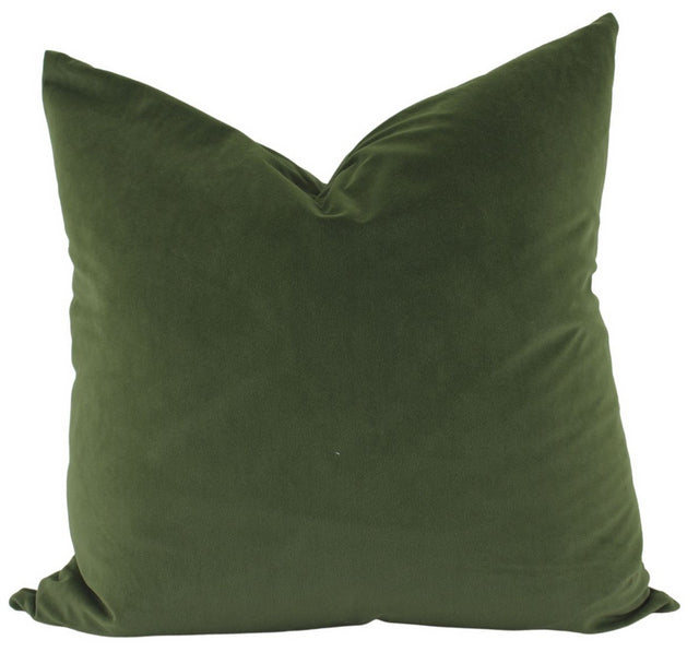 NF Living Cushion - Aria Feather Filled Velvet - Olive 55x55cm