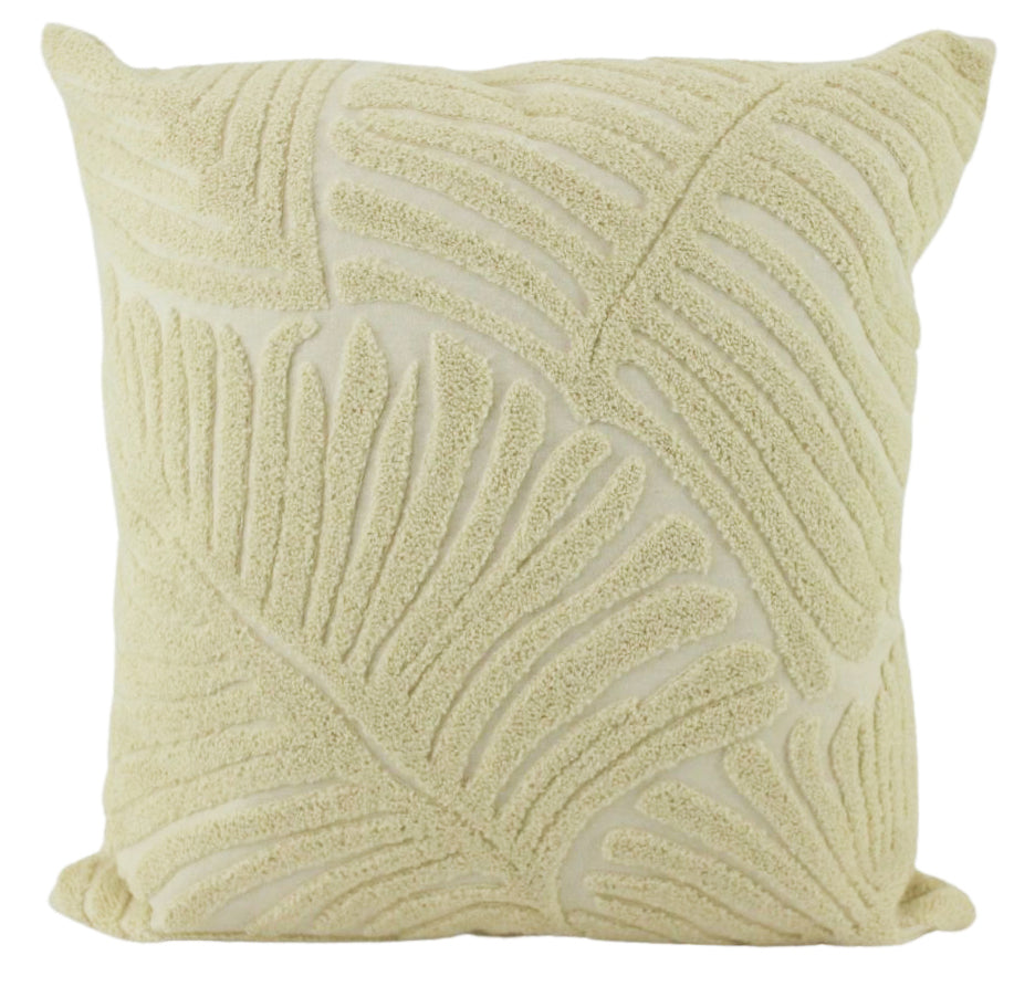 NF Living Cushion - White Good Leaf 45x45cm