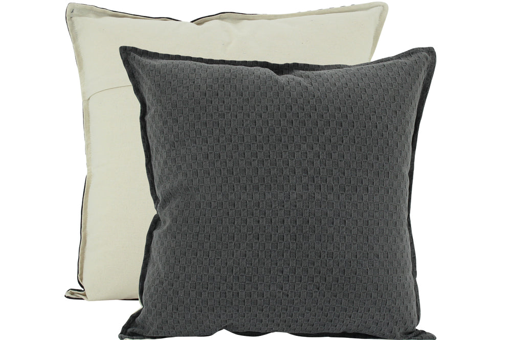 NF Living Waffle Cushion - Matteo - Charcoal 50x50cm