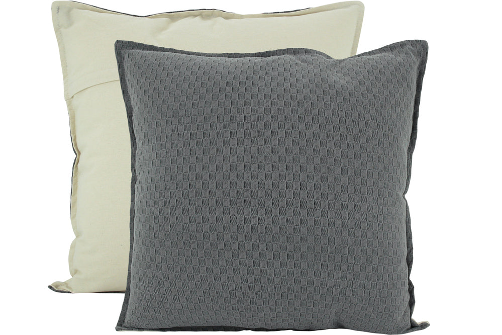 NF Living Waffle Cushion - Matteo - Grey 50x50cm