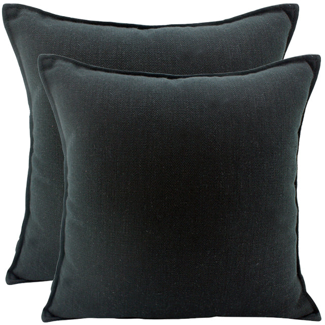 NF Living Linen Cushion - Black 45x45cm