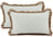 NF Living Linen Fringe Lumbar Cushion - Beige 30x50cm