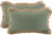 NF Living Linen Fringe Lumbar Cushion - Sage 30x50cm