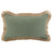 NF Living Linen Fringe Lumbar Cushion - Sage 30x50cm