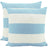 NF Living Linen Cushion - Sky Blue Stripe 55x55cm