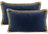 NF Living Linen Jute Lumbar Cushion - Navy 30x50cm