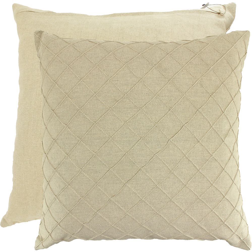 NF Living Linen Izzard Cushion - Beige 50x50cm
