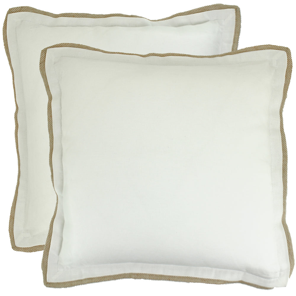NF Living Ulu Linen Cushion - White 50x50cm