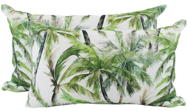 NF Living Outdoor Lumbar Cushion - Face Palm 30x50cm
