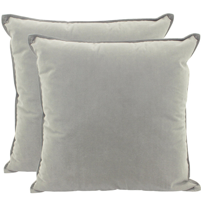 NF Living Velvet Cushion - Light Grey 45x45cm