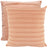 NF Living Velvet Pleated Cushion - Coral 50x50cm