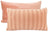 NF Living Velvet Pleated Lumbar Cushion - Coral 30x50cm