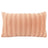 NF Living Velvet Pleated Lumbar Cushion - Coral 30x50cm