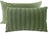 NF Living Velvet Pleated Lumbar Cushion - Olive 30x50cm