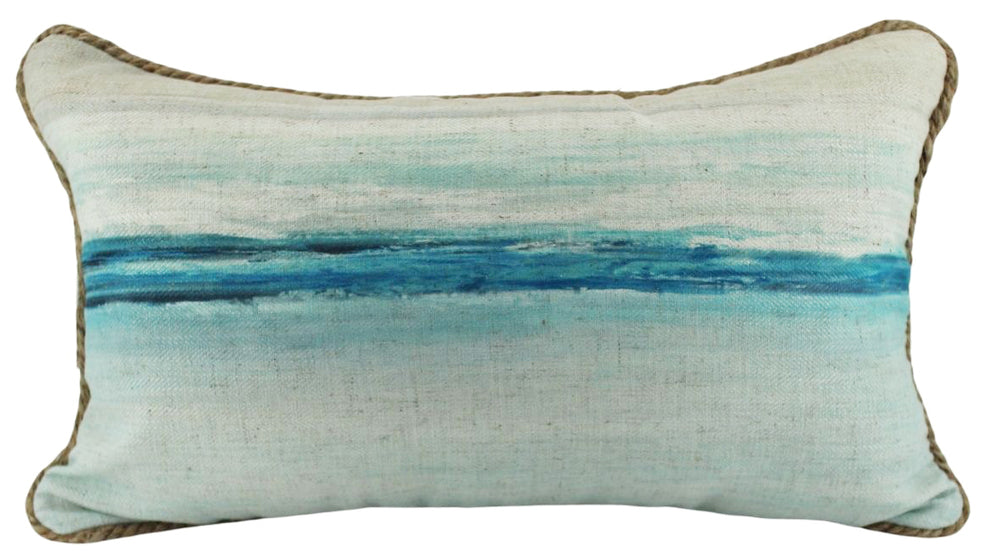 NF Living Linen Lumbar Cushion - Vitamin Sea 30x50cm