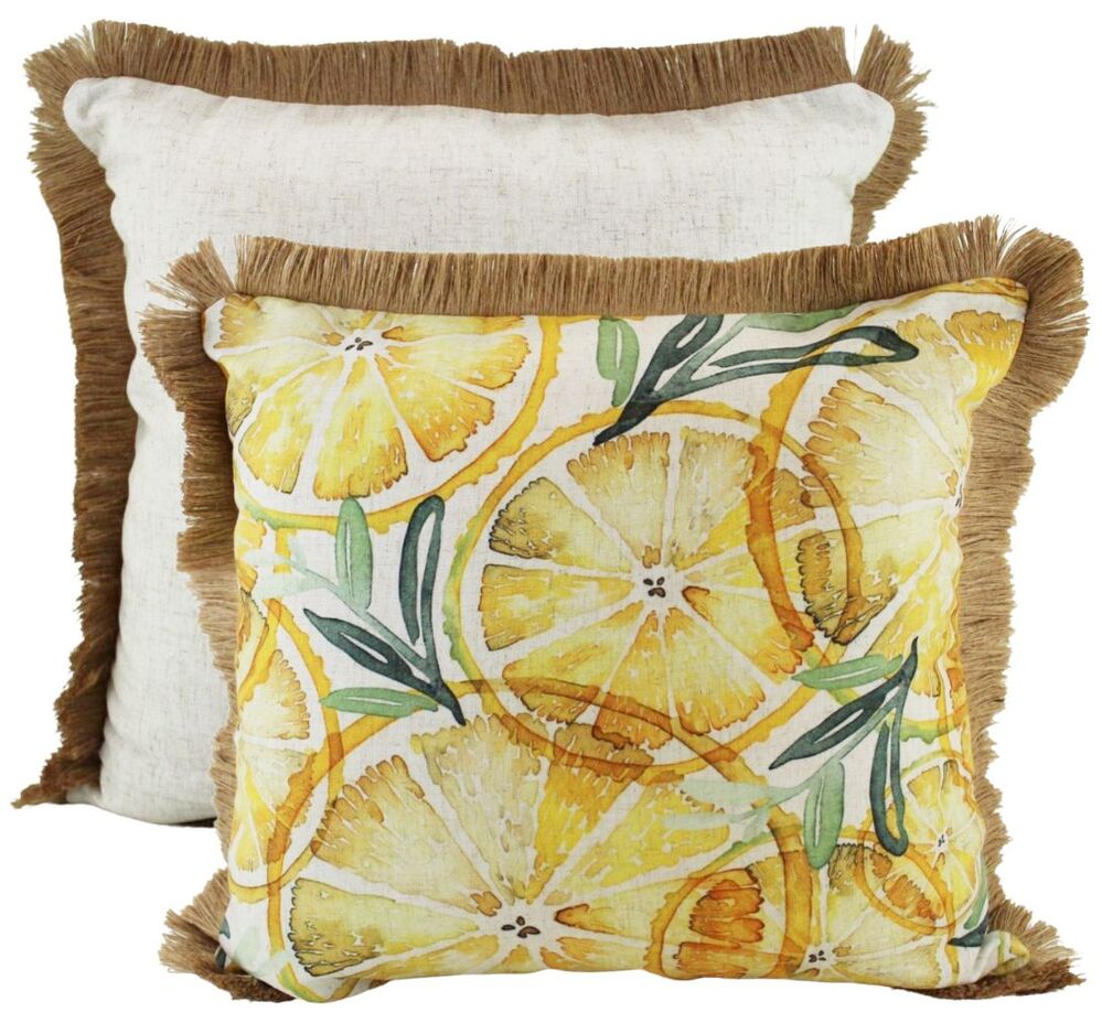 NF Living Linen Cushion - Feeling Zesty 50x50cm