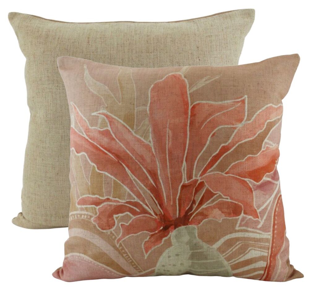 NF Living Linen Cushion - Orlando Blooms 50x50cm