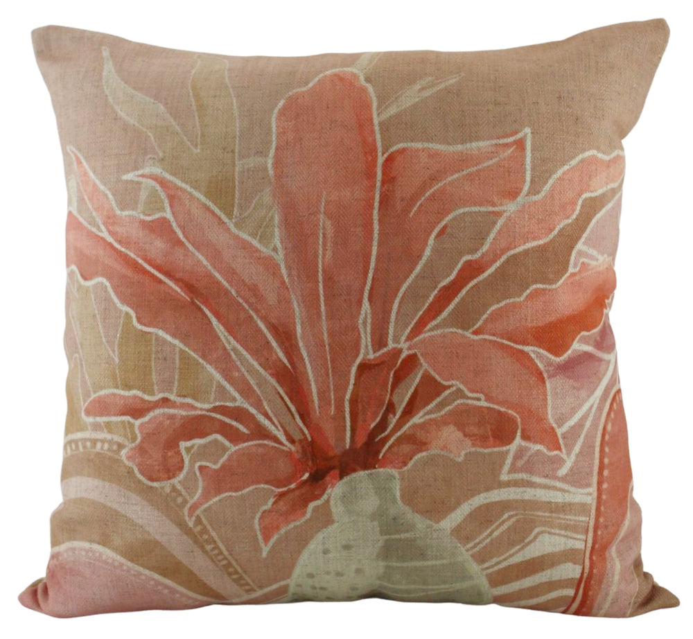 NF Living Linen Cushion - Orlando Blooms 50x50cm