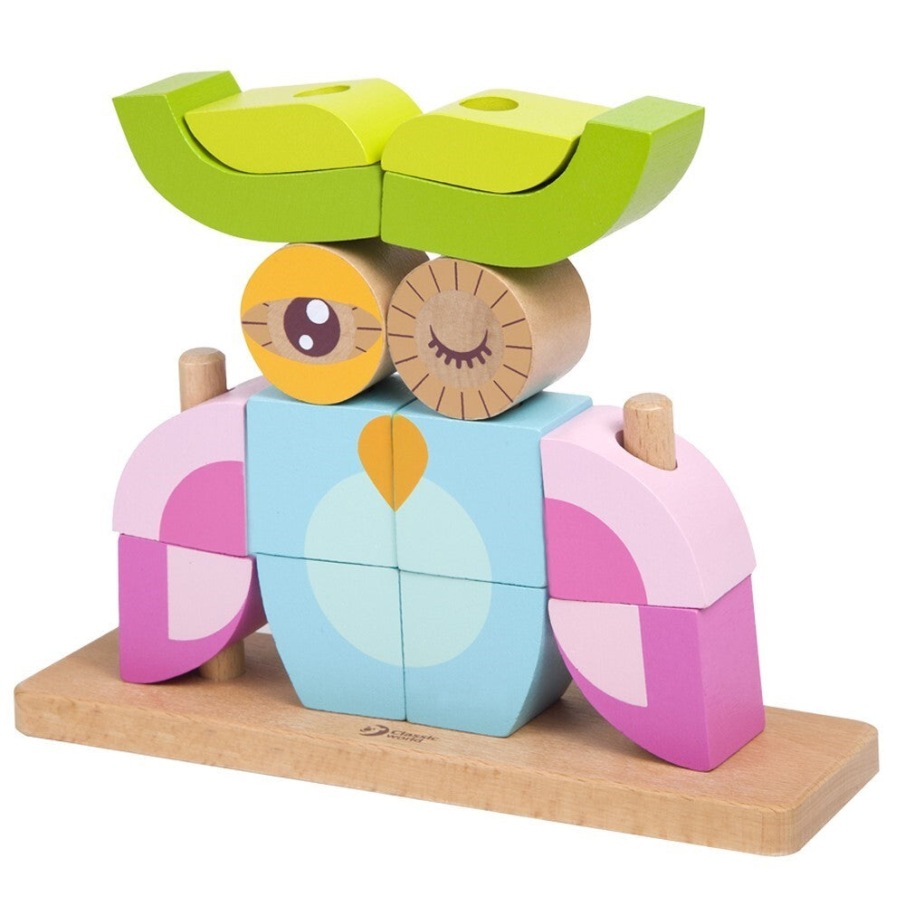 Classic World Puzzle Blocks: Owl Block Set