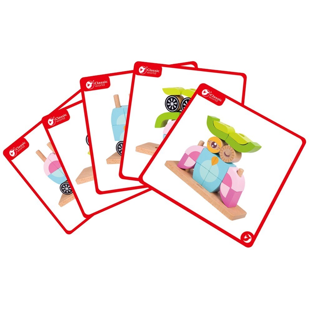 Classic World Puzzle Blocks: Owl Block Set