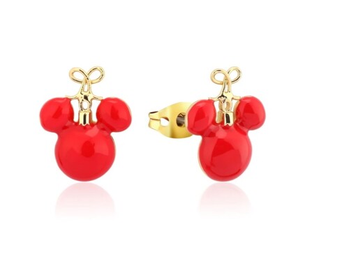 Couture Kingdom - Disney - Mickey Mouse Bauble Stud Earrings Yellow Gold