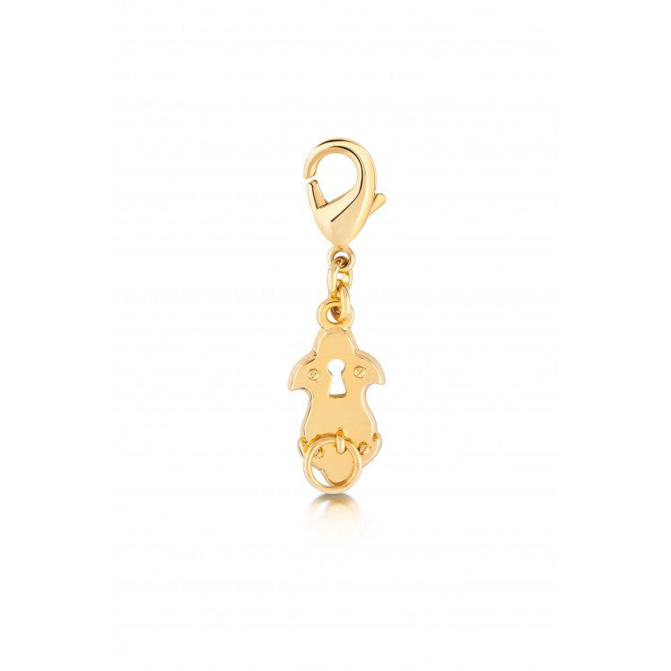 Couture Kingdom - Disney - Cinderella Door Handle Necklace Charm Yellow Gold