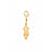 Couture Kingdom - Disney - Cinderella Door Handle Necklace Charm Yellow Gold