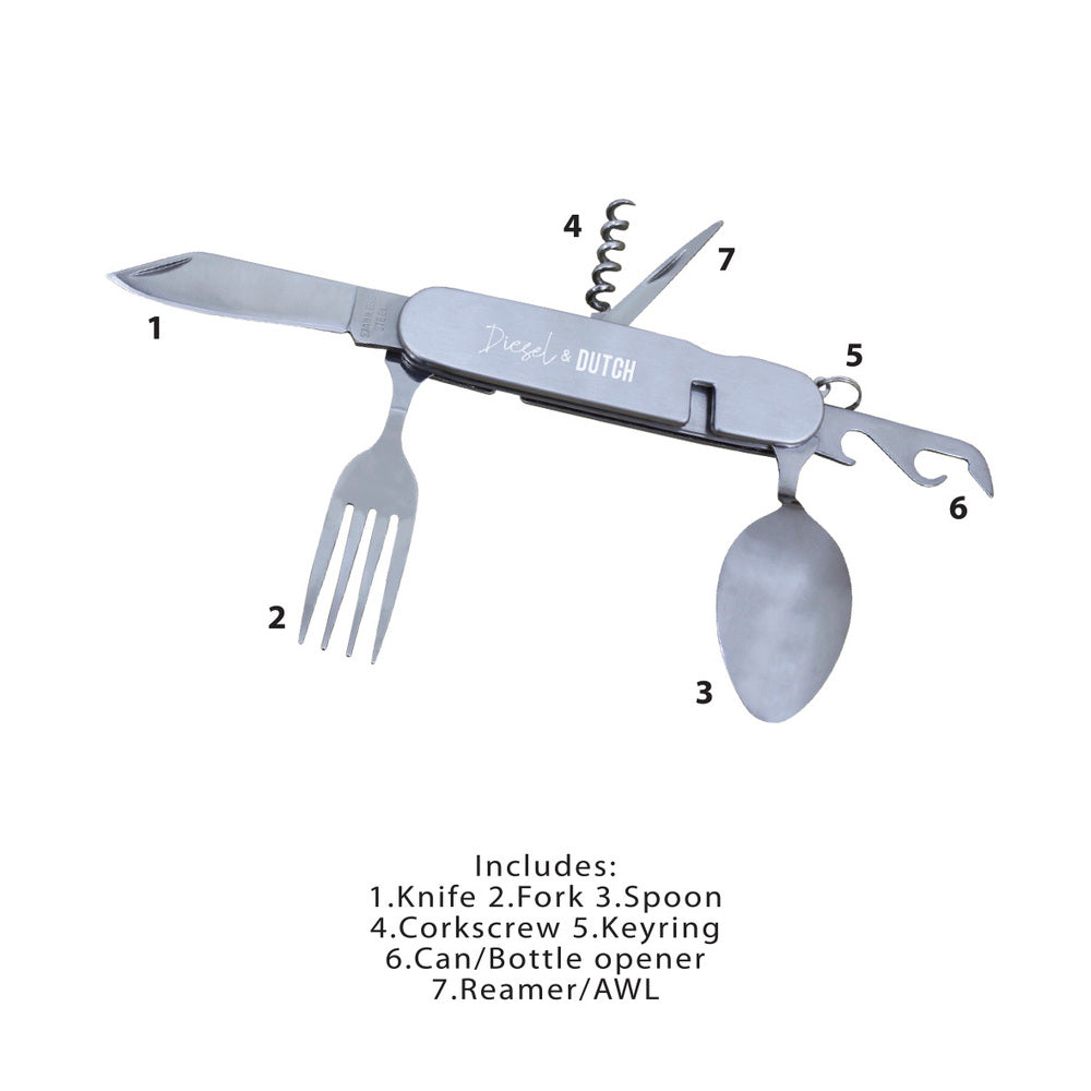 Diesel & Dutch Gents Camping Cutlery Multi-tool