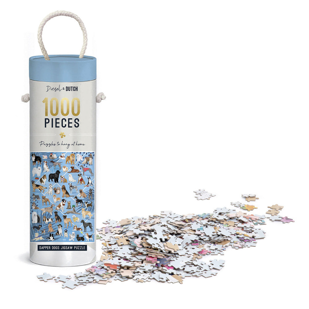 Diesel & Dutch Wall Puzzle 1000pc - Dapper Dogs