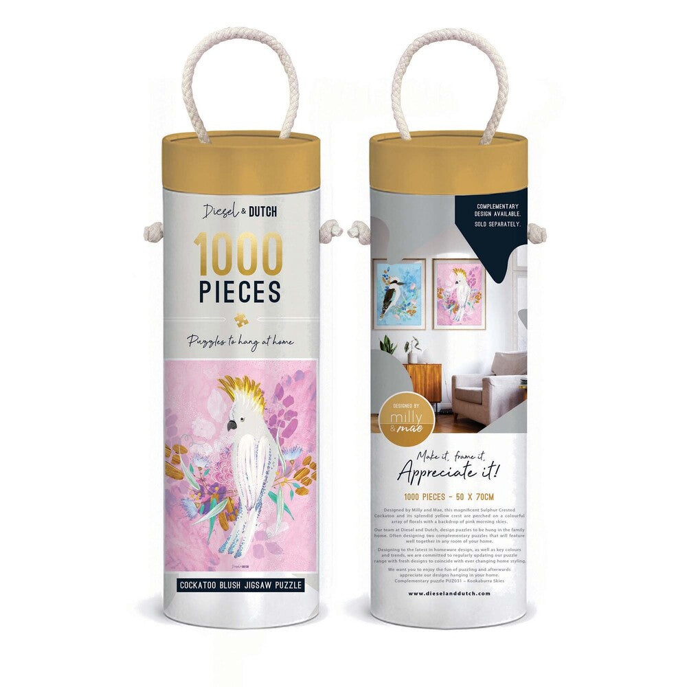 Diesel & Dutch Wall Puzzle 1000pc - Cockatoo Blush