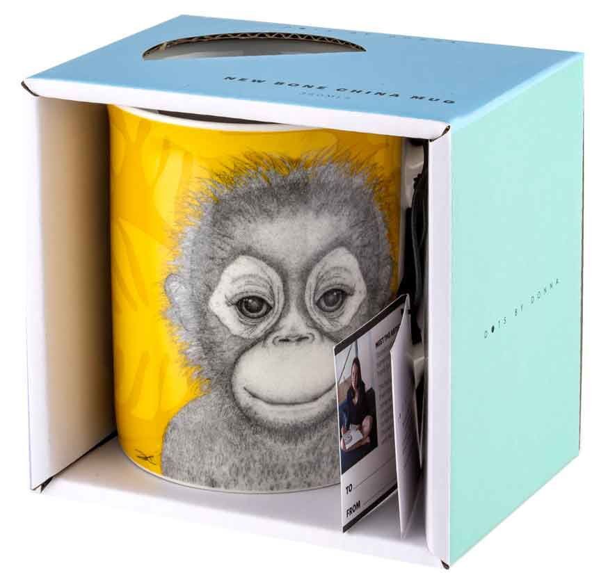 Dots By Donna Mug - Ollie the Orangutan
