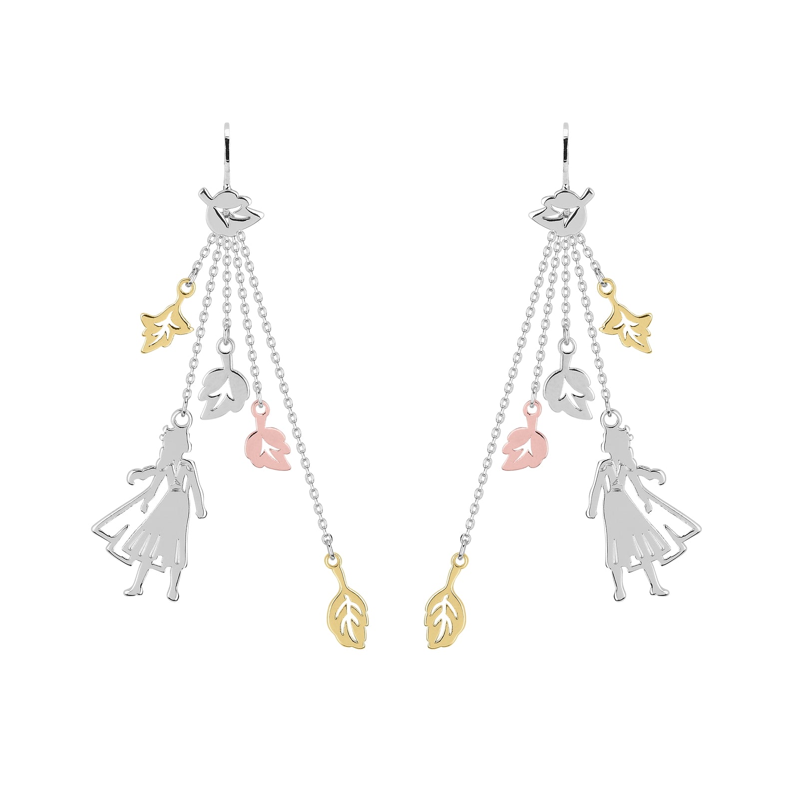 Couture Kingdom - Disney - Frozen 2 Elsa Drop Earrings White Gold
