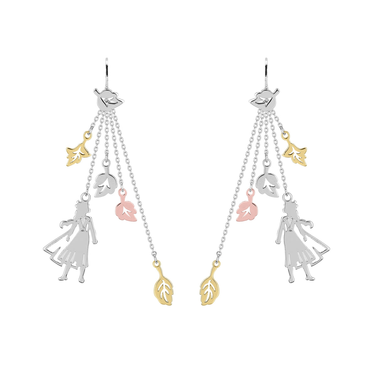 Couture Kingdom - Disney - Frozen 2 Elsa Drop Earrings White Gold
