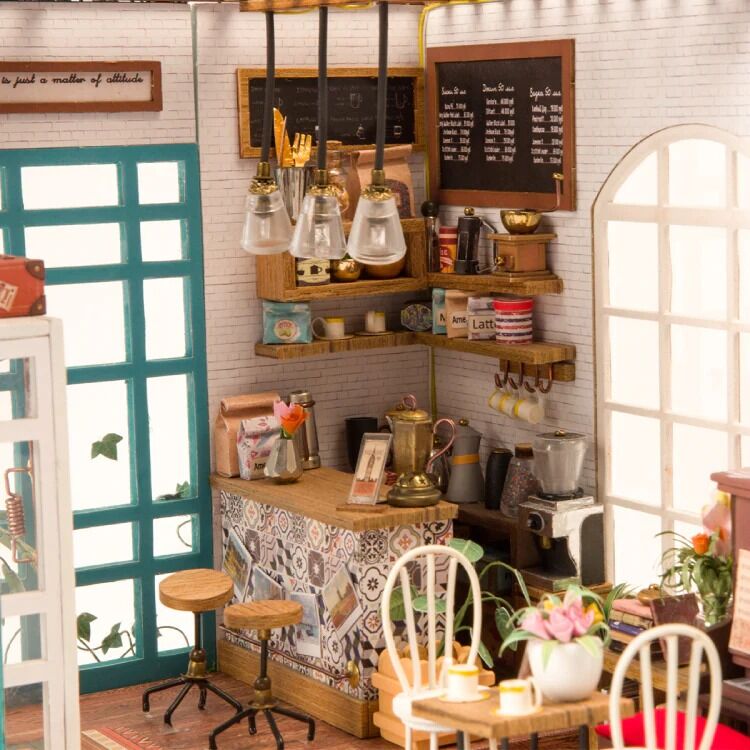 Rolife Wooden Model - DIY Miniature House Simon's Coffee